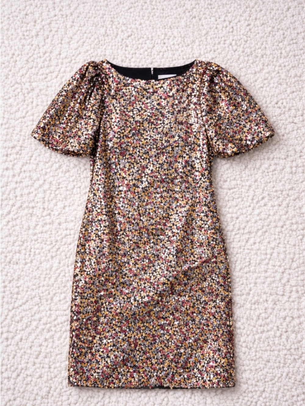 Eliza J Gold Sequin Mini Dress 6 NWT Homecoming Cocktail Holiday Party - Picture 4 of 9
